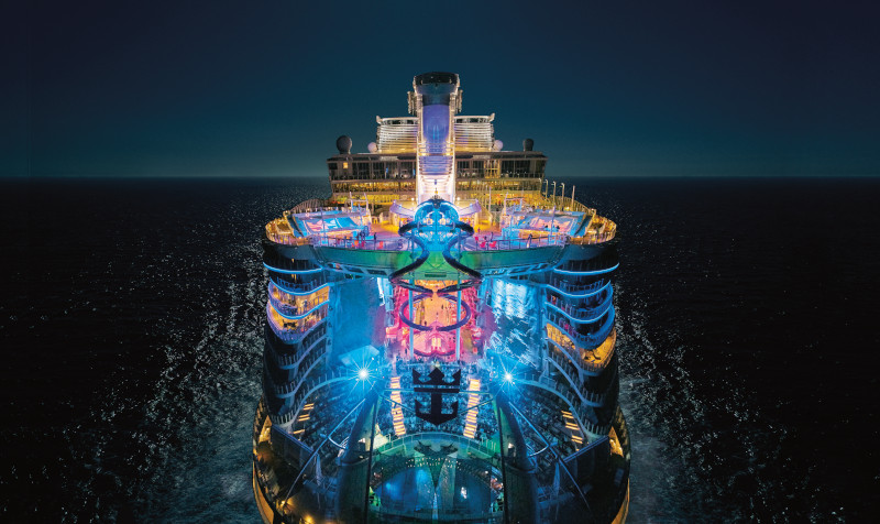 harmony of the seas royal caribbean ship night