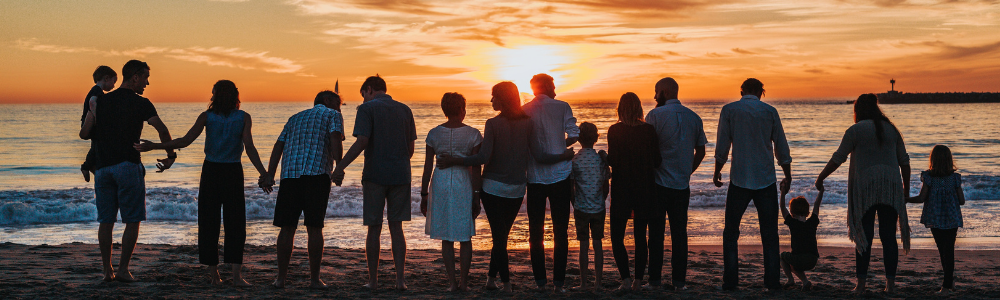 family - sunset - beach - ocean - sea - sand - travel - vacation