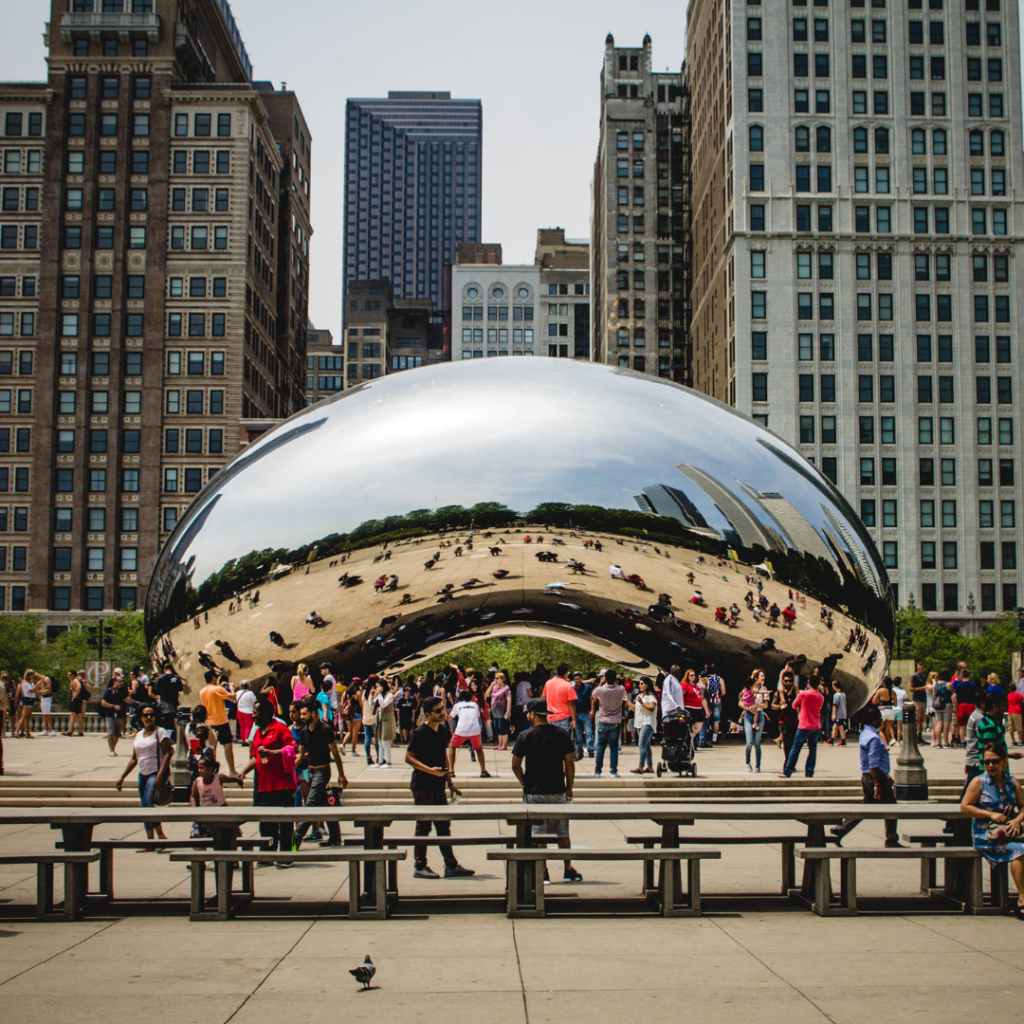 chicago - illinois - the bean - people - crowd