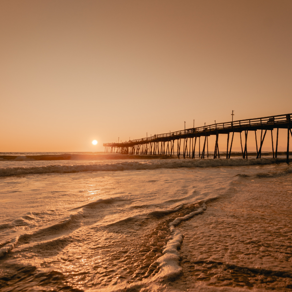 bridge - sunset - water - outer banks