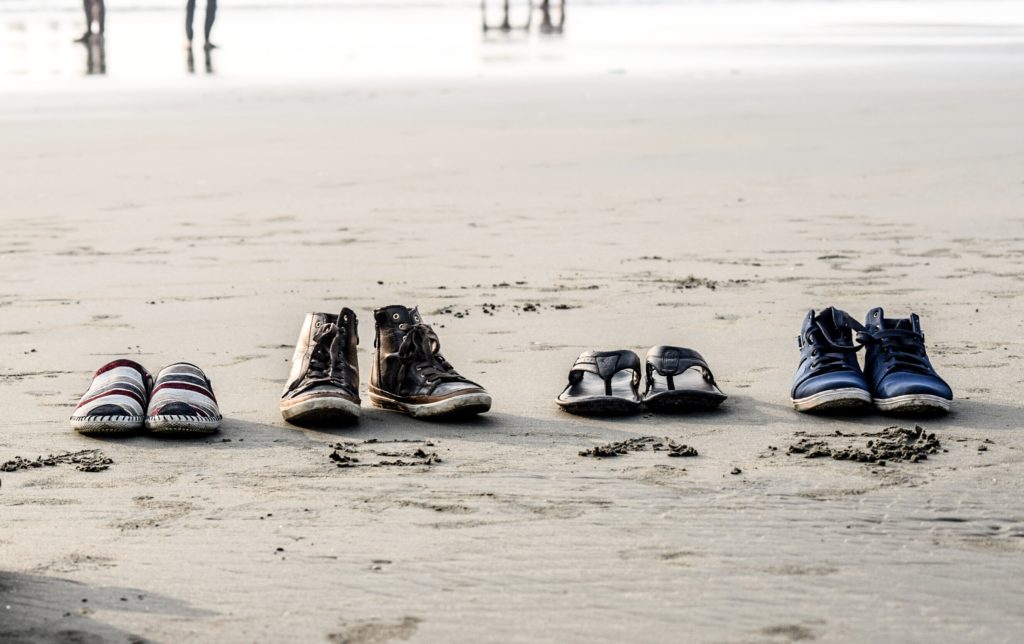 shoes, beach, tennis shoes, sneakers, sandals, flip flops